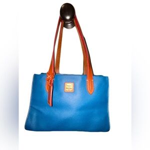 Dooney & Bourke Pebble Grain Blue Leather Small Hanna tote bag